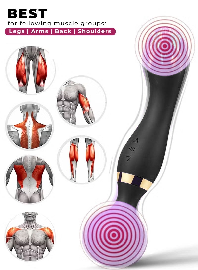 جهاز تدليك لاسلكي محمول باليد، تدليك عميق للأنسجة للجسم للتعافي الرياضي، استرخاء الظهر والكتفين والرقبة